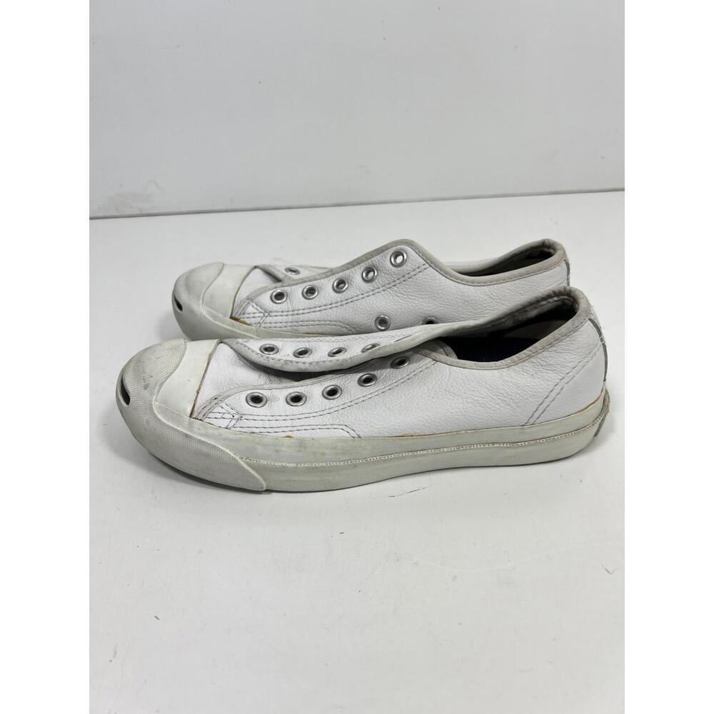 Converse Jack Purcell White Leather Low top Sneaker Men’s 3 Women’s 4.5 - Picture 3 of 8